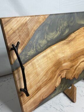 12x24 Hard Maple Live Edge Charcuterie Board w/ Epoxy